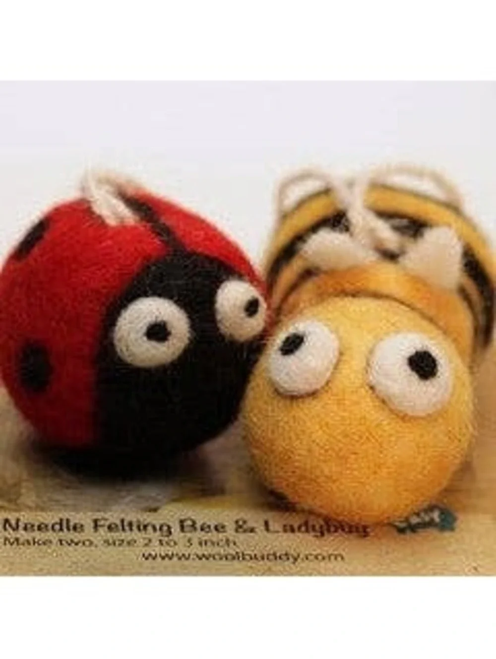 Woolbuddy - Needle Felting Bee and Ladybug Kit